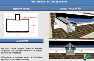 Perfil estrutural PC 5512 - A Casa do Policarbonato